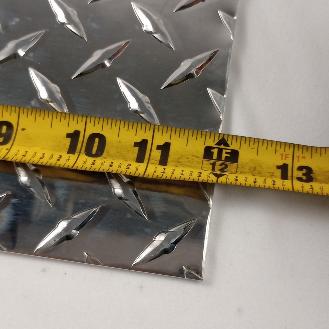 12″ x 12″ Diamond Plate Aluminum .125″ Thick (1/8 in) – Treadplate, 3003 Alloy