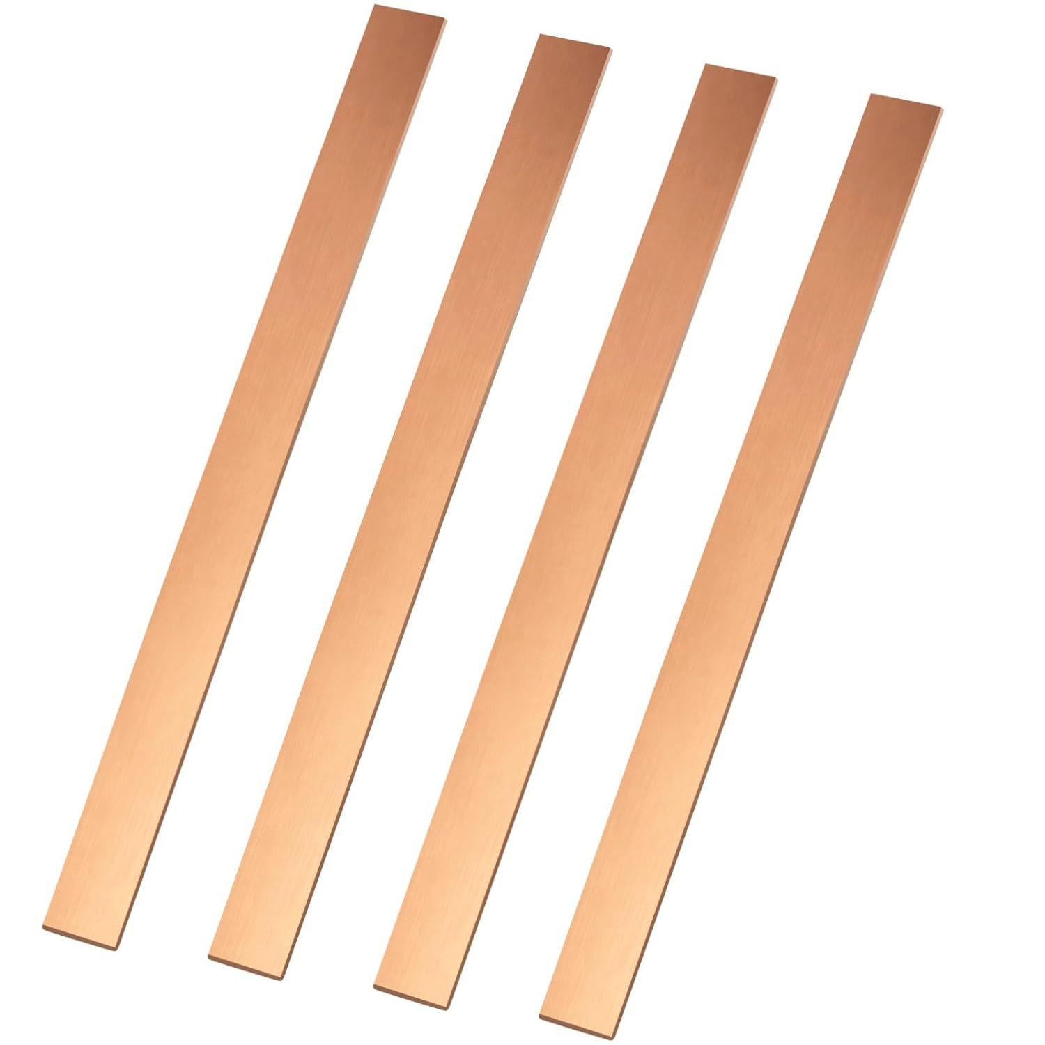 4 PCS Flat Copper Bars – C110 Copper Bus Bar, 1/8 X 1 X 6 Inches Long Solid C…