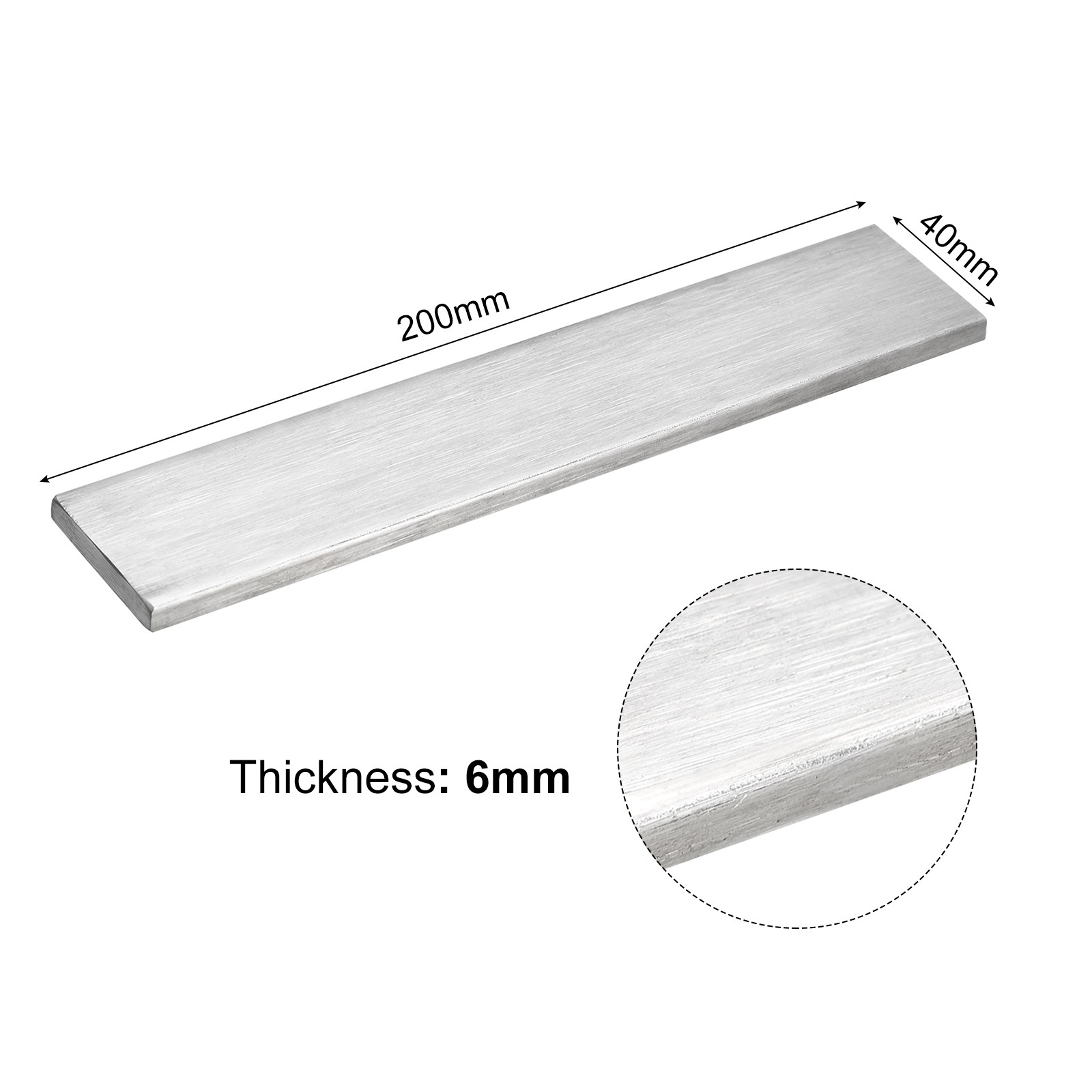 Stainless Steel Flat Bar 1/4″ Thickness 1 9/16″ Width 8″ Length