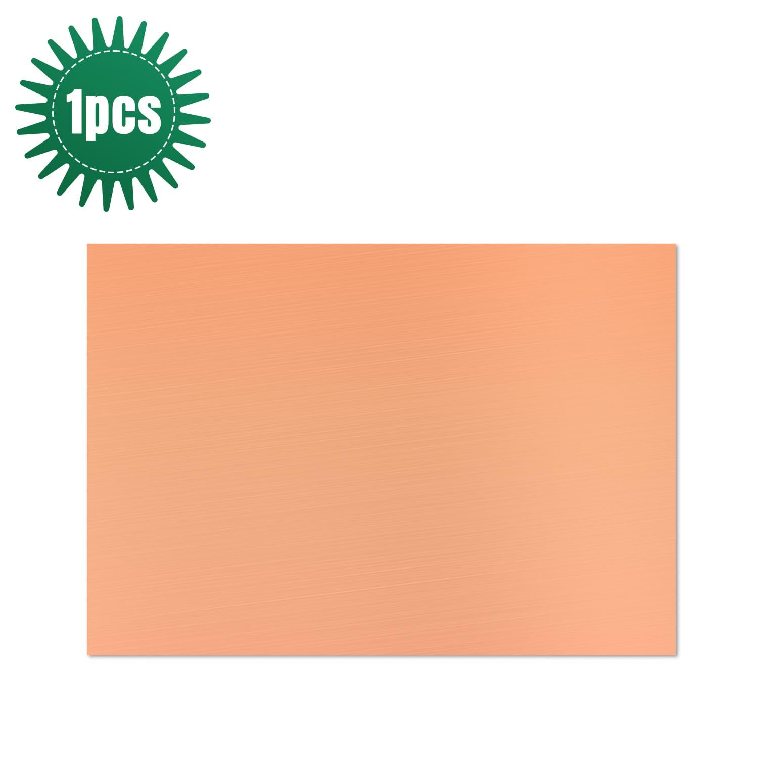 Copper Sheet Metal, 4″ X 6″ 16 Gauge Copper Plate, 99.9% Pure Copper for DIY