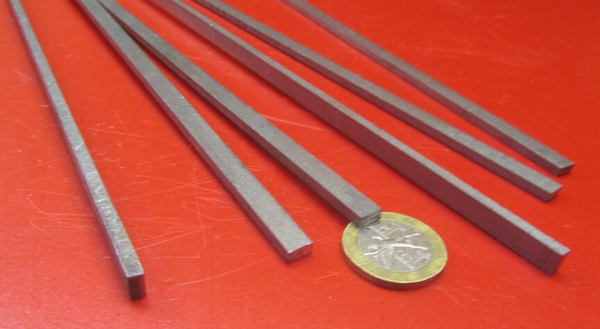 1018 Steel Bar, 1/8″ Thick x 1/4″ Wide x 24″ Length, 6 Pcs