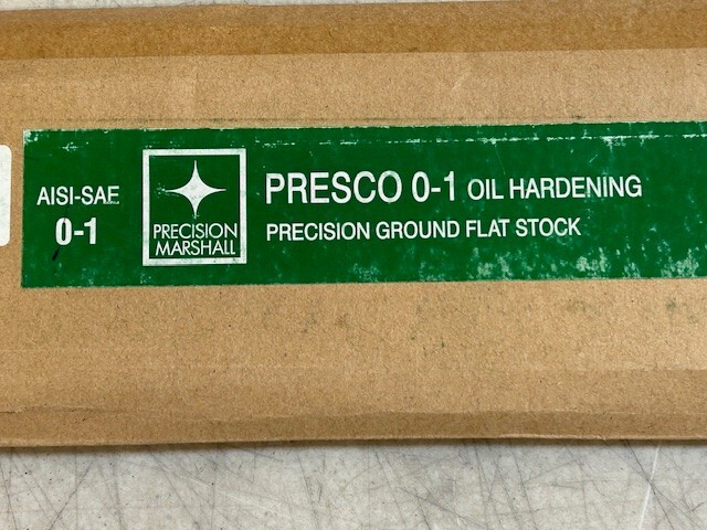 1/2 X 2-1/2 X 36″ 0-1 OIL HARDENING FLAT GROUND STOCK PRECISION MARSHALL