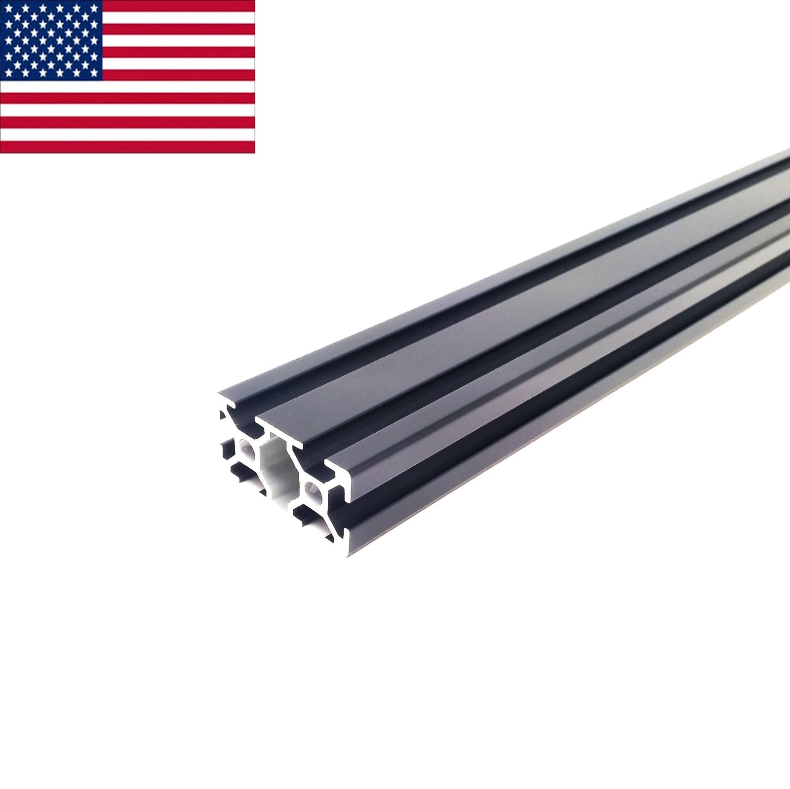 Black ZYLtech 2040 20mmx40mm T-Slot Aluminum Extrusion – 500mm CNC 3D Printer