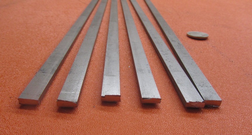 1018 Steel Bar, 1/8″ Thick x 3/8″ Wide x 24″ Length, 6 Pcs