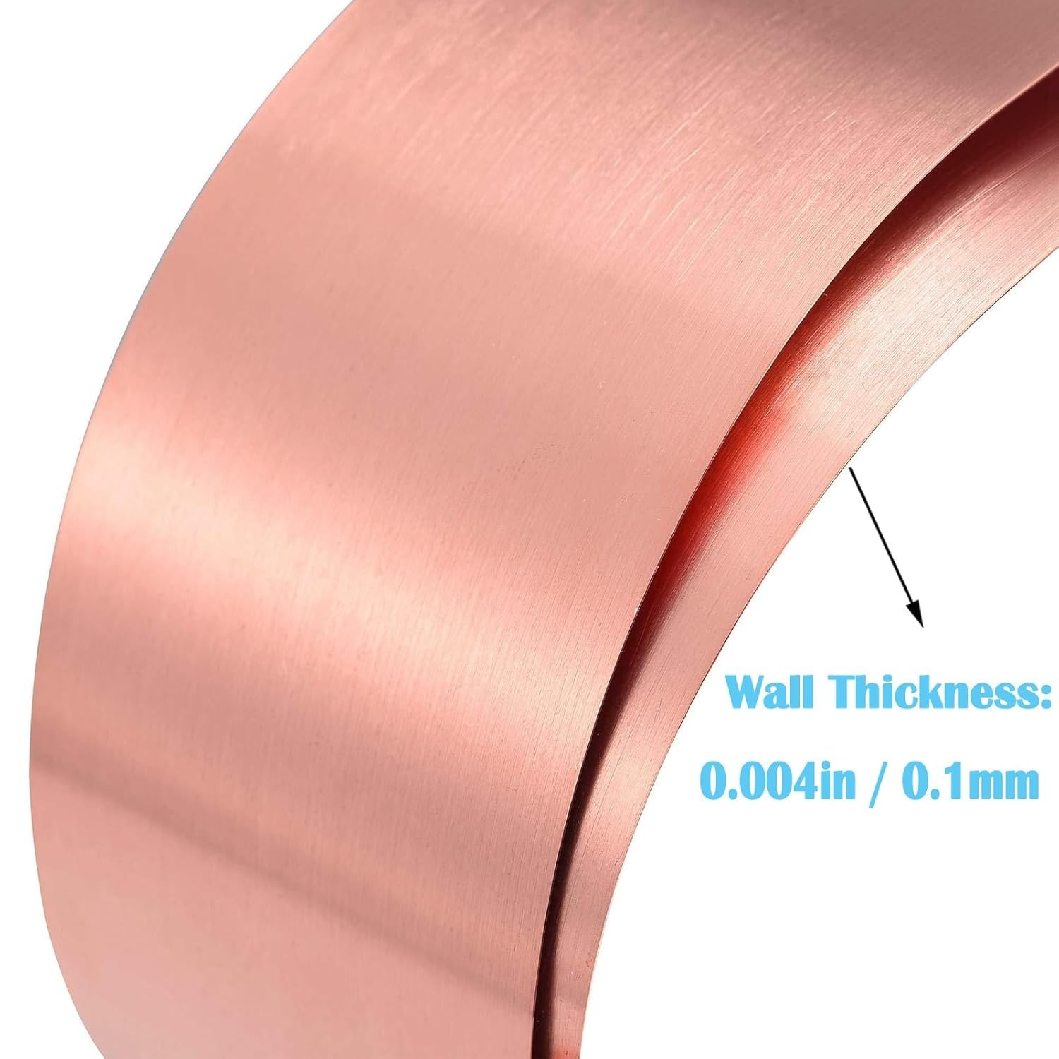 Durable 99.9% Pure Copper Foil Roll 0.1mm x 100mm x 1000mm for Home and Art