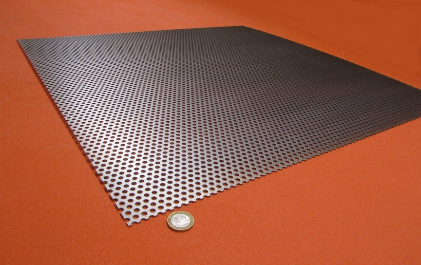Perforated Staggered Steel Sheet .060″ Thick x 24″ x 24″, .187″ Hole Dia.