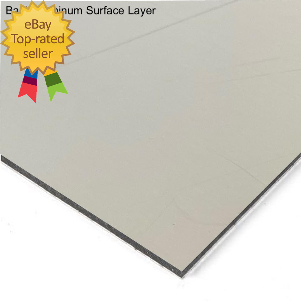 Aluminium Composite Panel Brushed Silver 24 In. X 60 In. X 1/4 In.