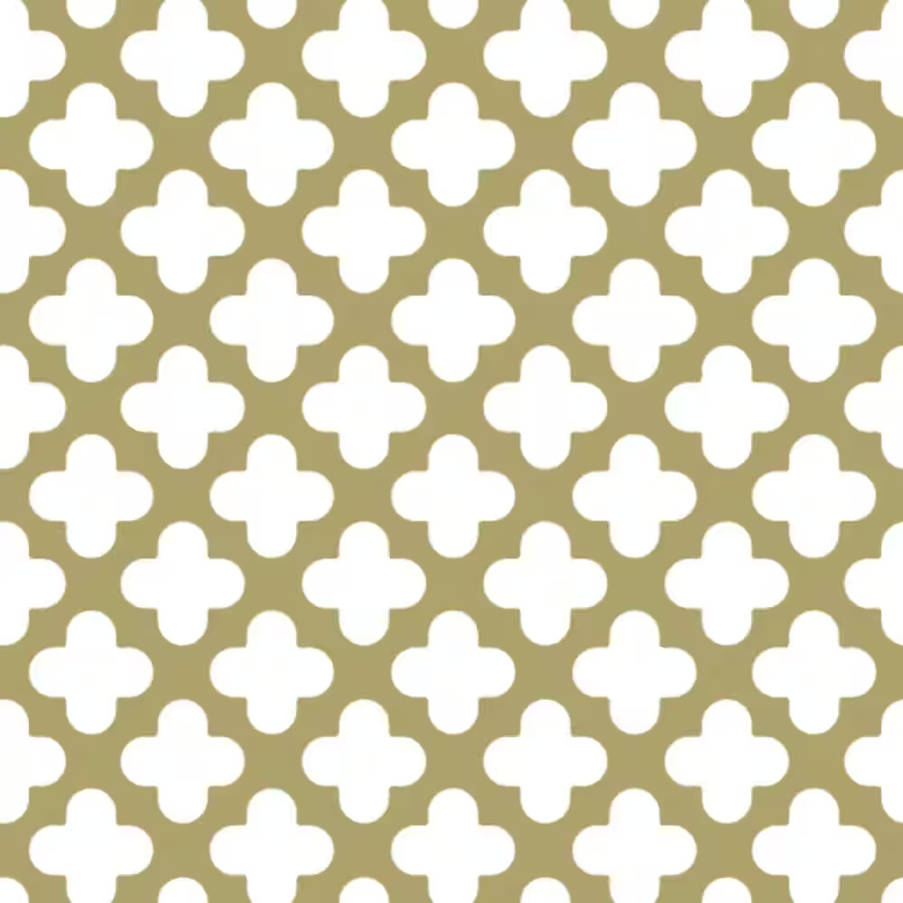 36 In. X 36 In. Cloverleaf Aluminum Sheet in Brass