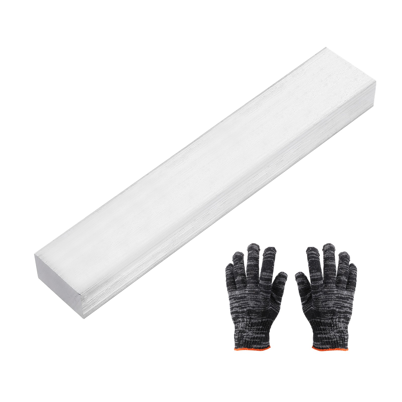 Square Aluminum Flat Bar, 25/32″ Thickness 1-3/8″ Width 8″ l with Glove