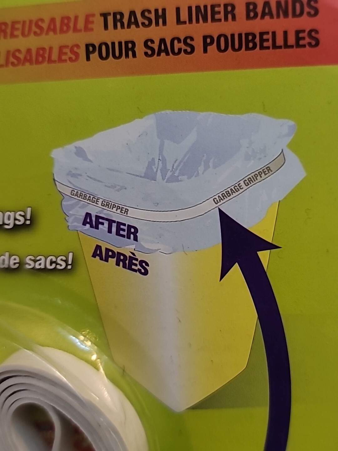 Garbage Gripper Reusable Trash Liner Bands