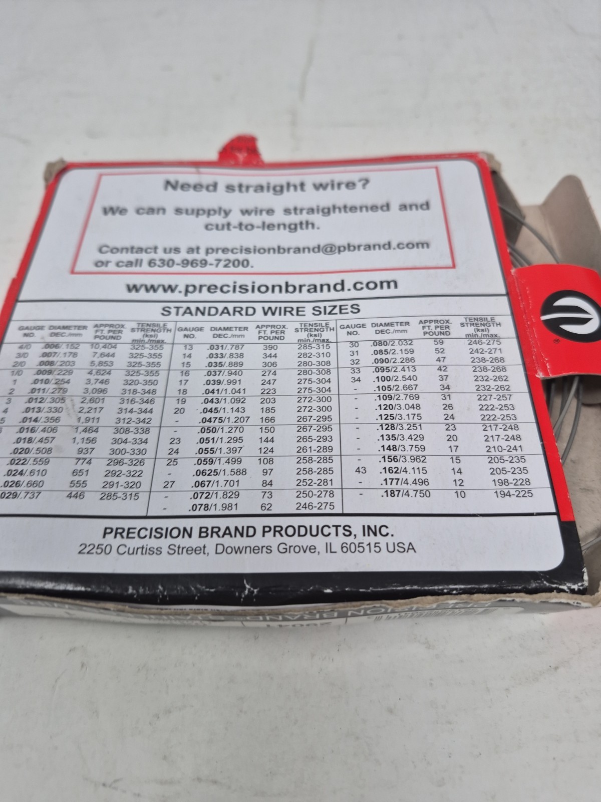Precision Brand Stainless Steel-stainless Wire-9041 -Open Box
