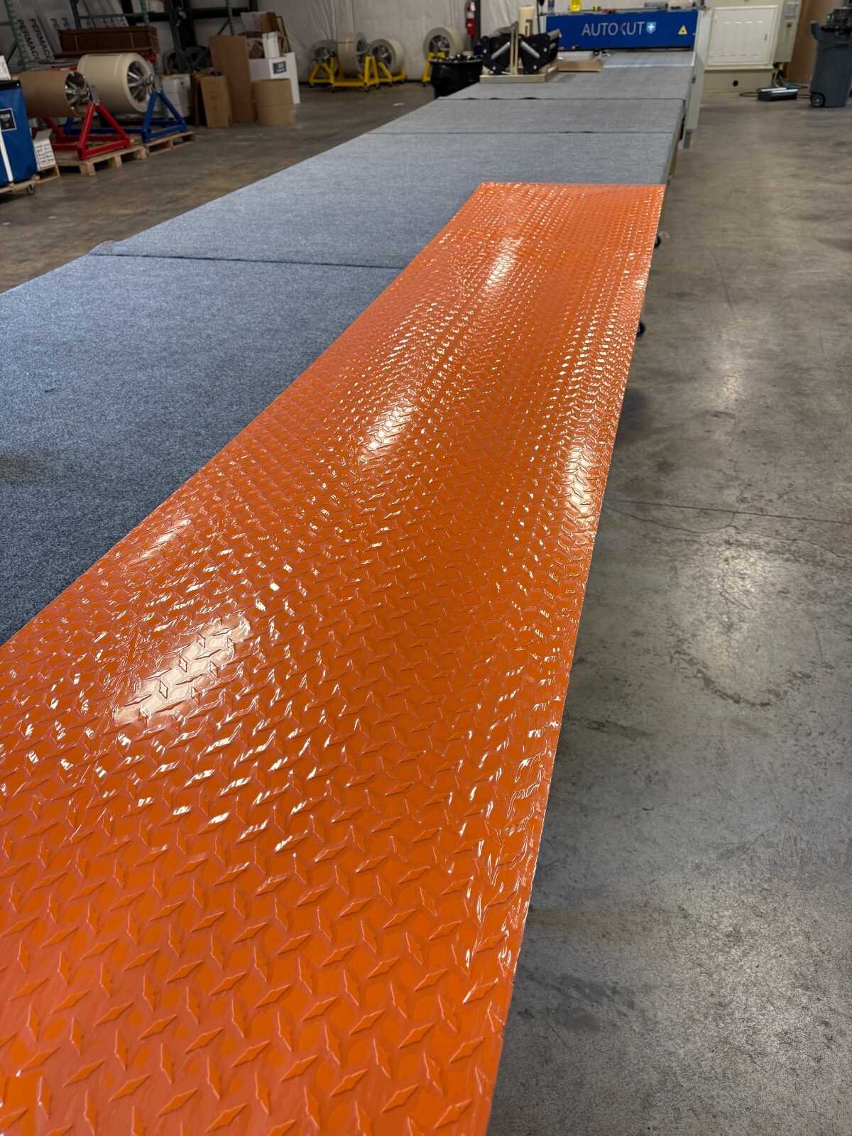 UTILITY Orange Aluminum Diamond Tread Plate .025″ Thick – 24″ x 10′ (2-Pack)