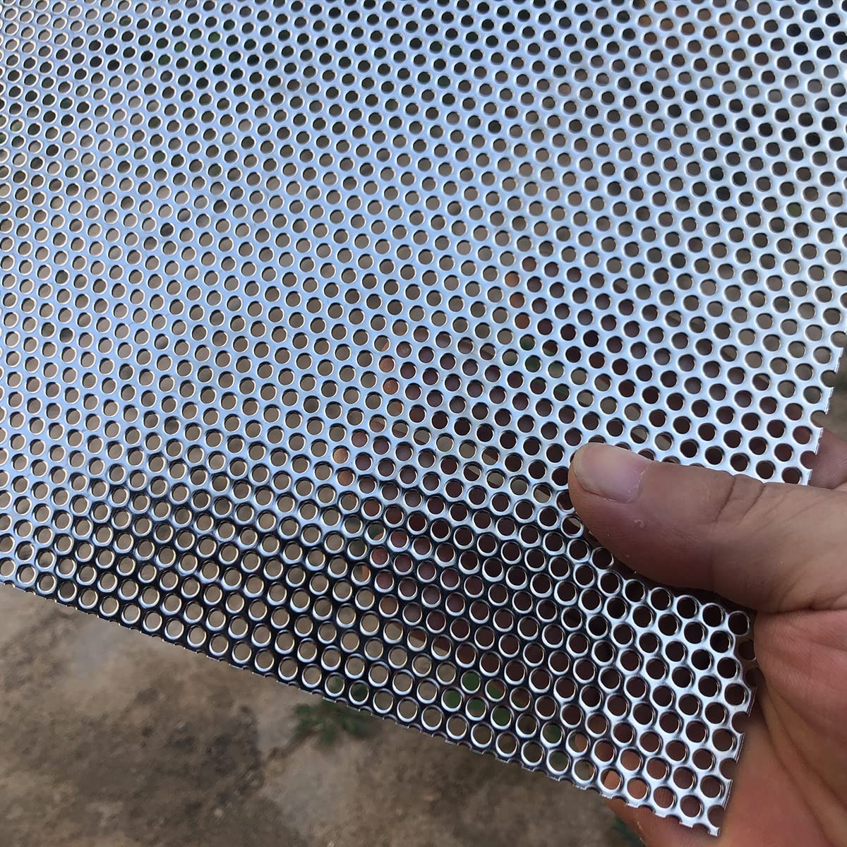 Perforated Stainless Steel Sheet 20GA 19.6″X9.8″ Rectangle