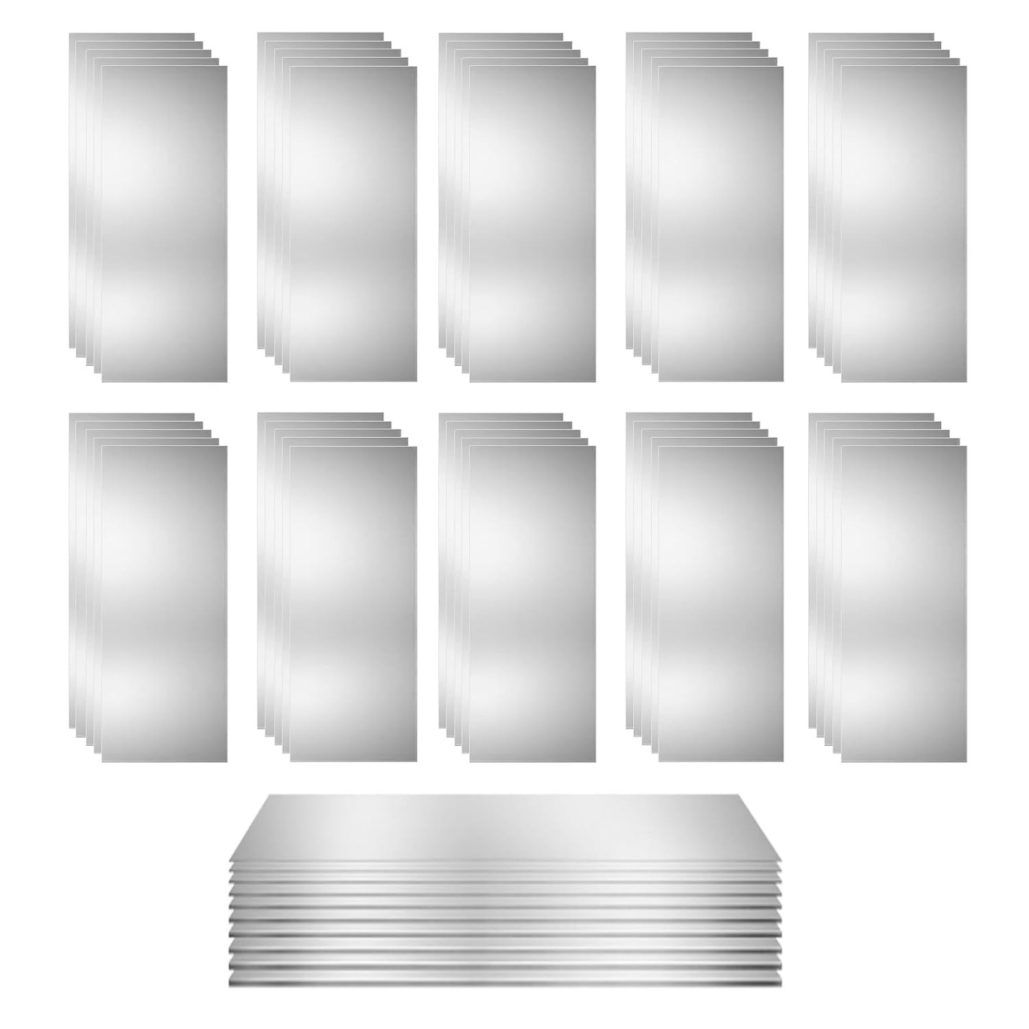 50 Pcs Shim Stock Assortment, 304 Stainless Steel 2″ Width X 6″ Length Metal
