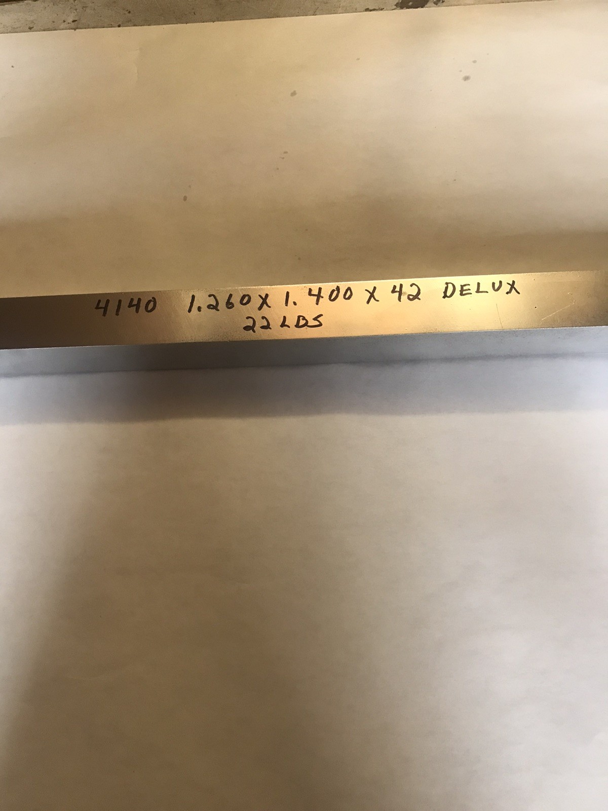 4140 STEEL Deluxe 1.260×1.400×42″ flat and square FREE SHIPPING