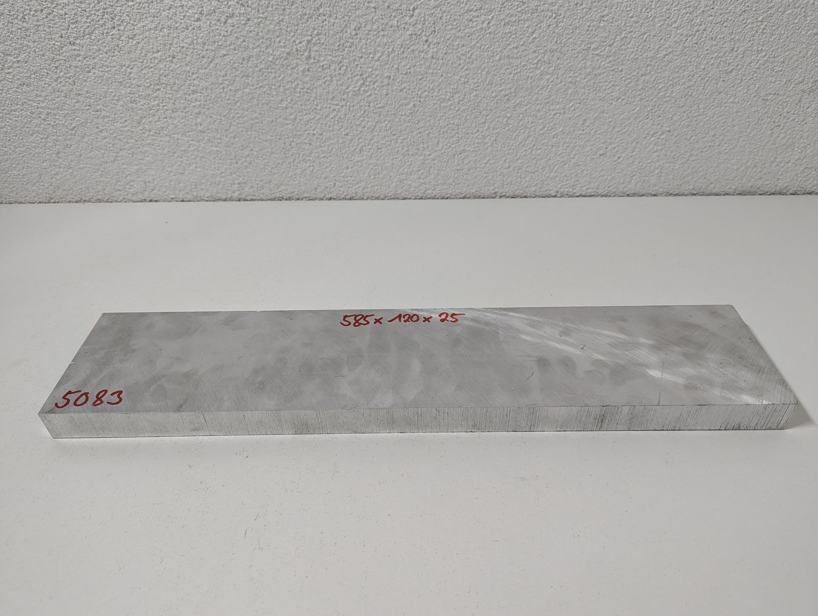 Aluminium Platte | 585 x 120 x 25 mm | EN AW-5083 (AlMg4,5Mn)