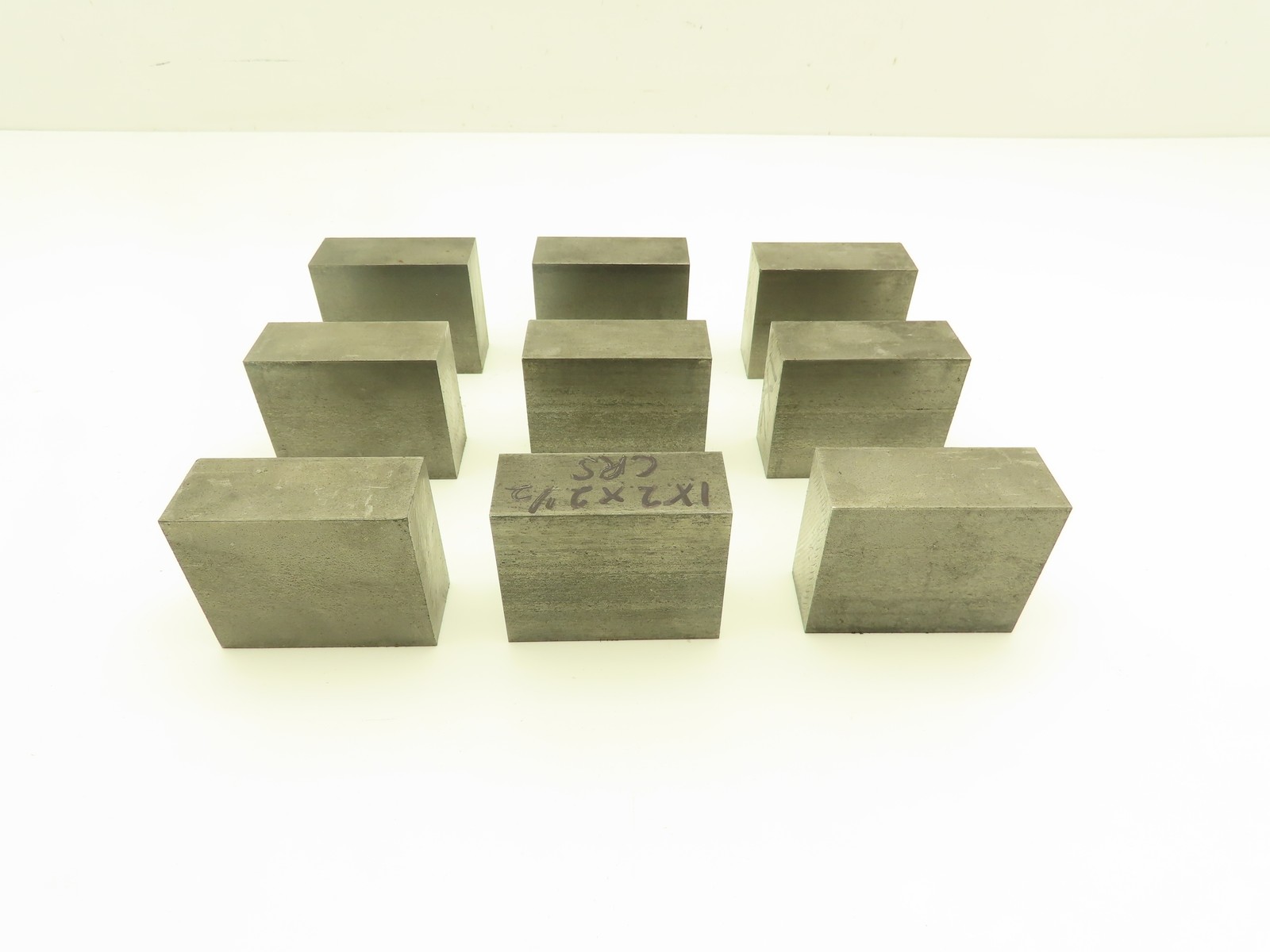 1018 Cold Rolled Steel Flat Bar Stock 1″thick x 2″W x 2-1/2″L Lot of 9 Blocks