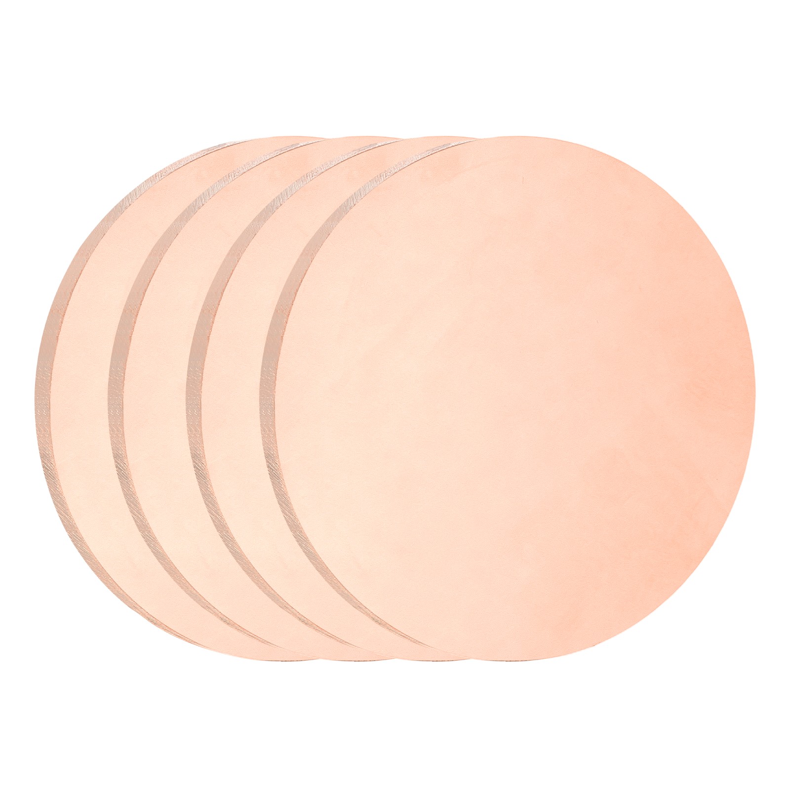 4Pcs Copper Round Plate, 0.1″ Thick 1.2″ Dia C1100 Pure Copper Sheet