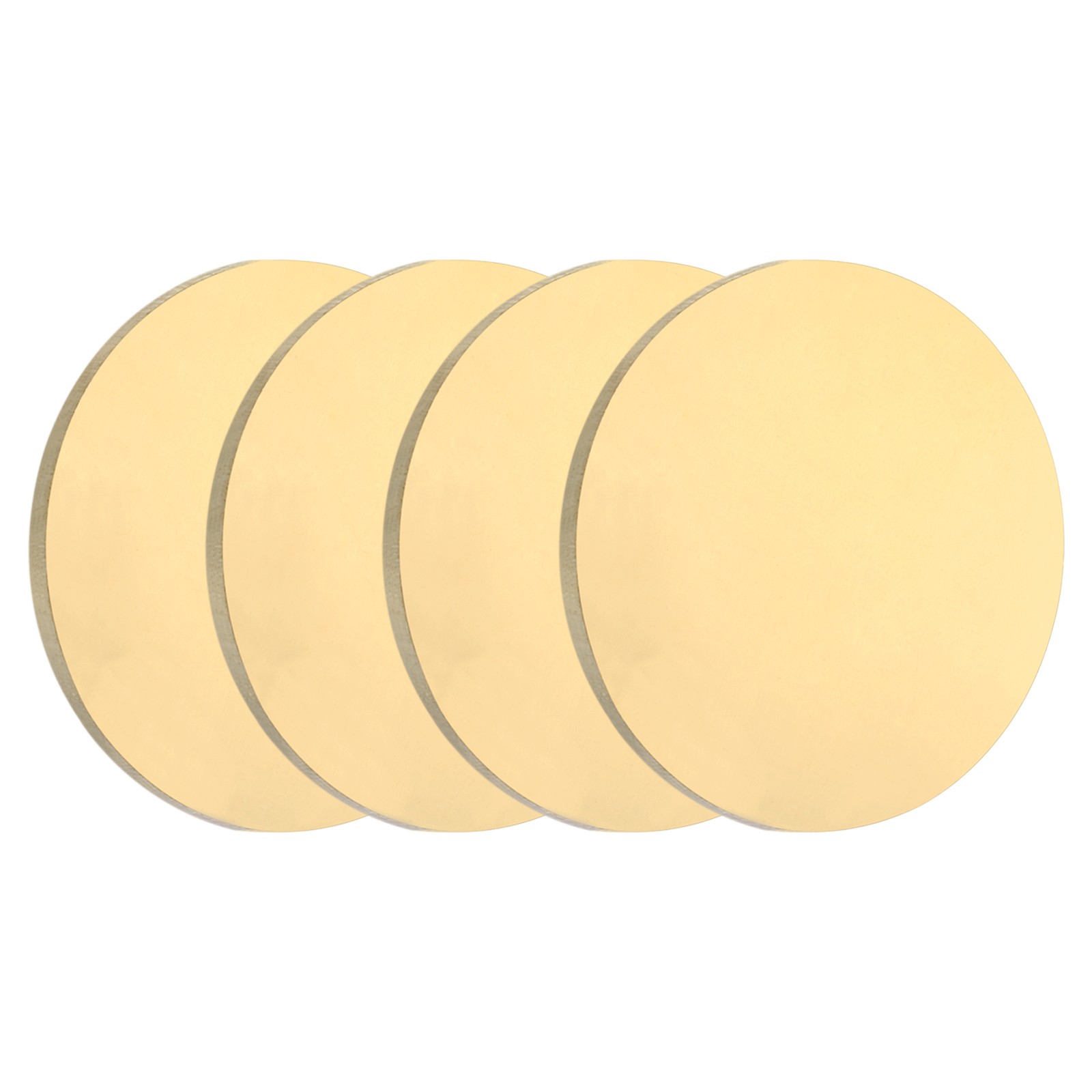 4pcs Brass Sheets, 0.08″ Thickness x 0.79″ Diameter Brass Round Plate, Yellow