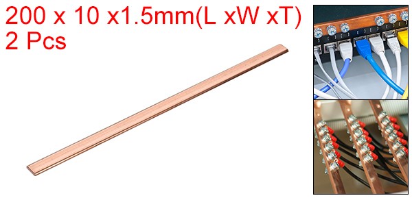 2Pcs Copper Flat Bar 1/16″ Thickness x 3/8″ Width x 8″ Length Copper Bar Stock