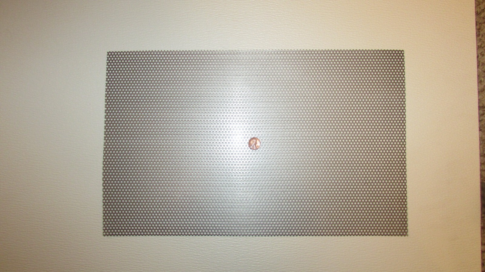 =1/8″ HOLES—16 GAUGE (1/16″ ) STAINLESS PERFORATED SHEET– 8-1/2″ X 8-1/2″==