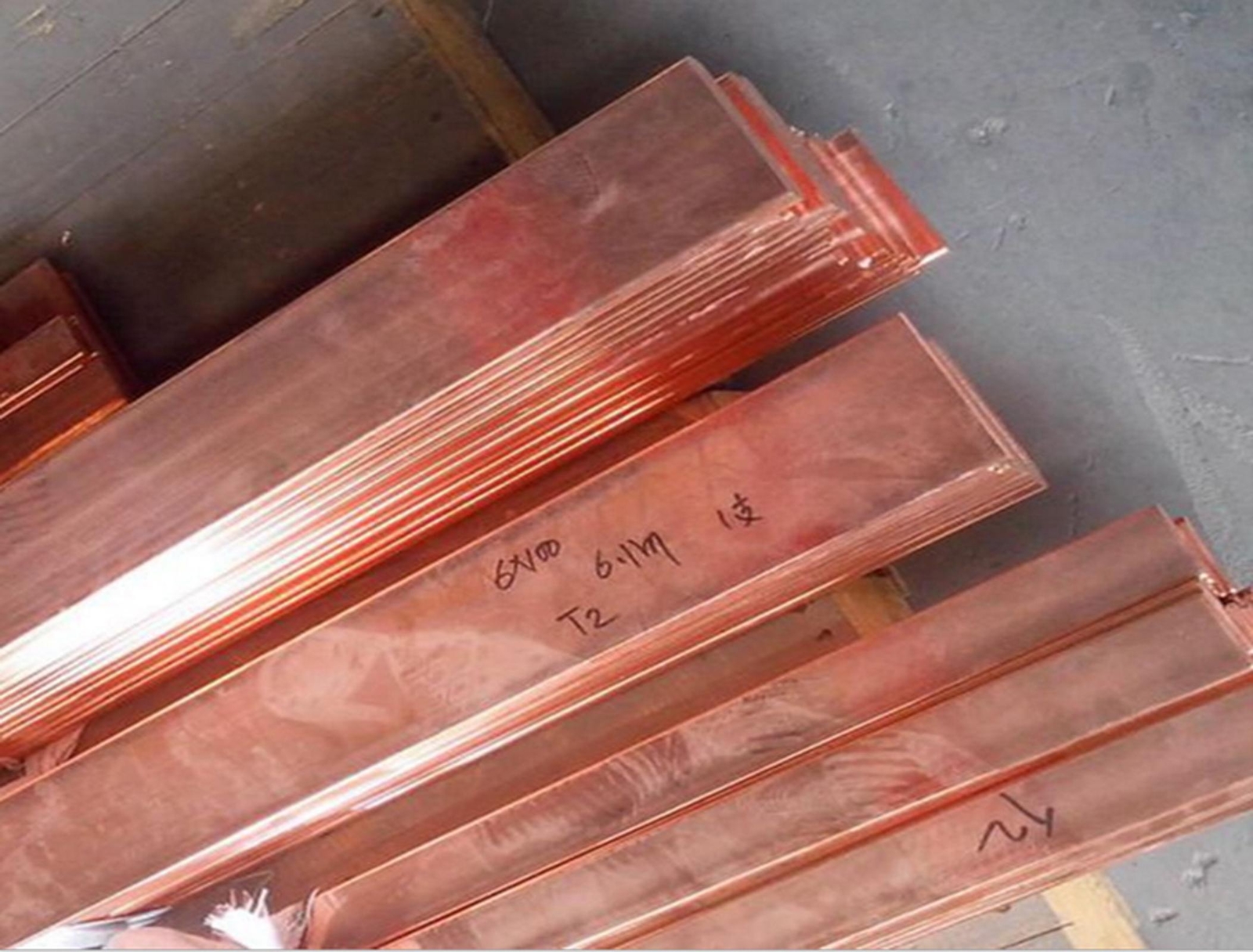 US Stock 2pcs 99% Copper T2 Cu Metal Flat Bar Plate 2mm x 12mm x 250mm