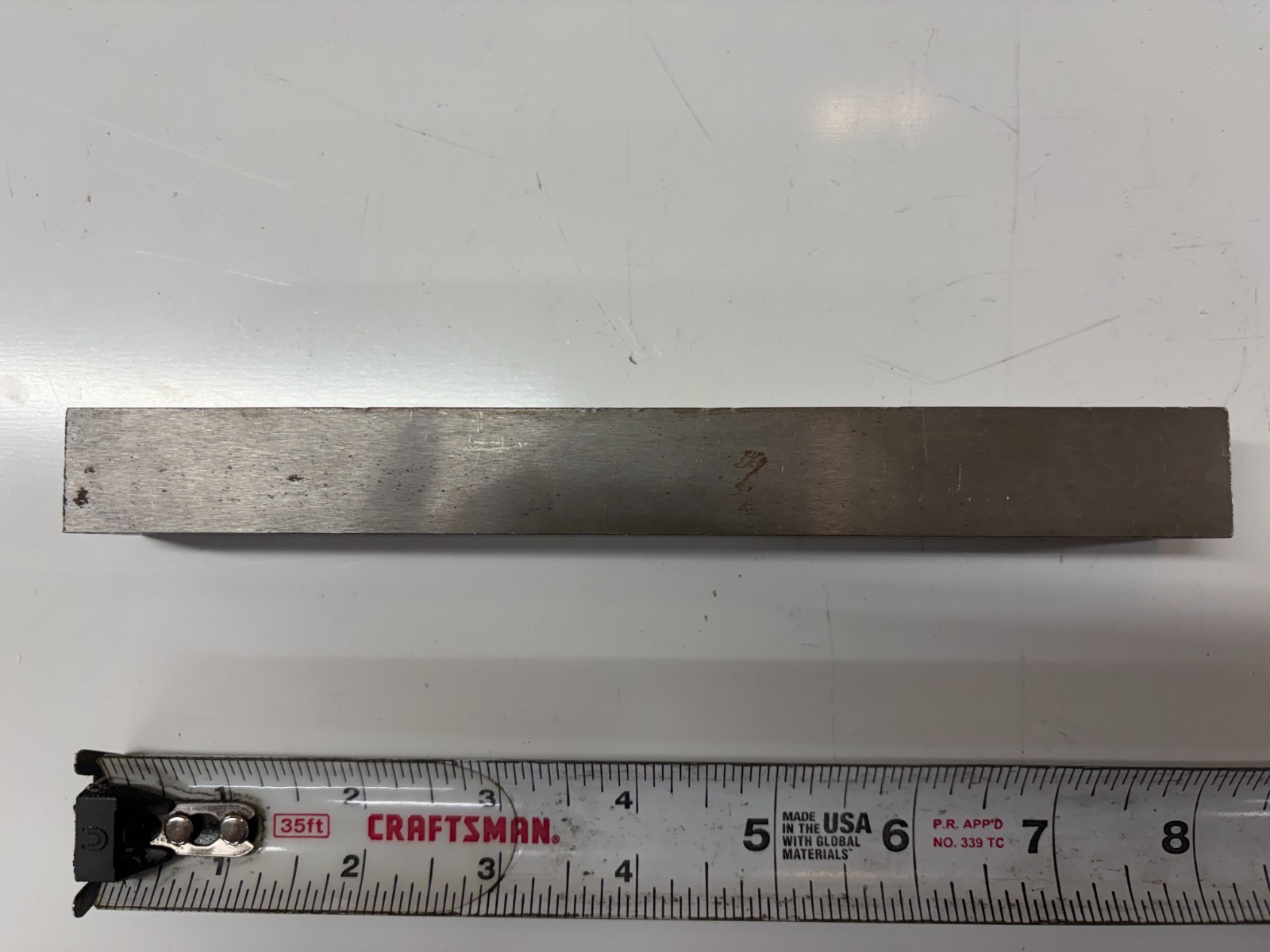 Starrett No 497 A2 Air Hardening Precision Ground Flat Stock Steel 1″x7/8″x7.9”