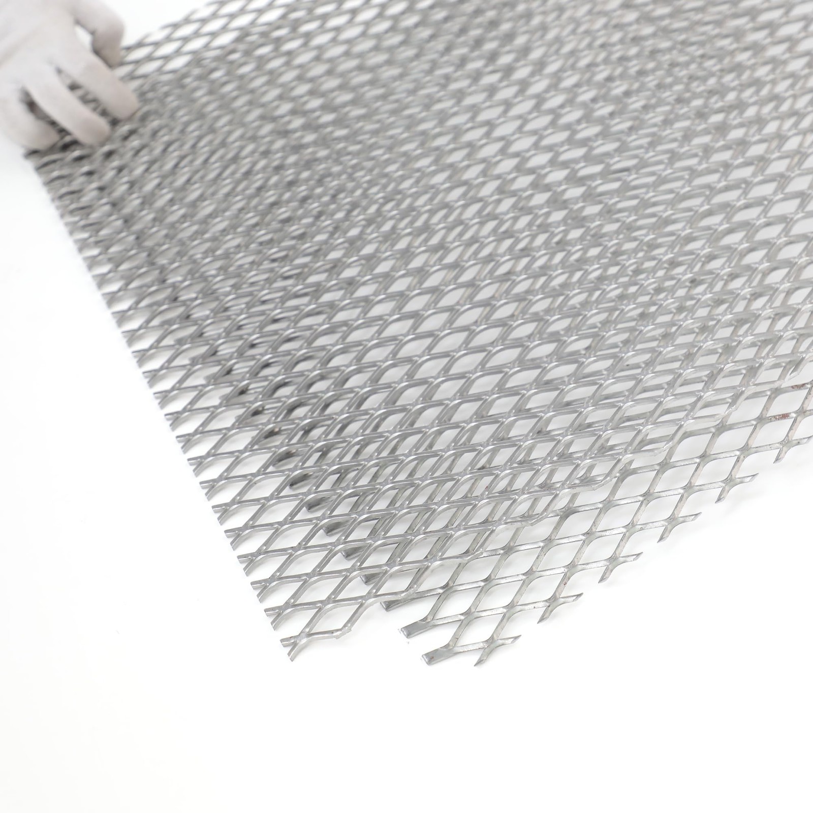 2PCS Steel Expanded Metal Sheet Flattened 48 x 32 Inches, 48″ x 32″, Silver