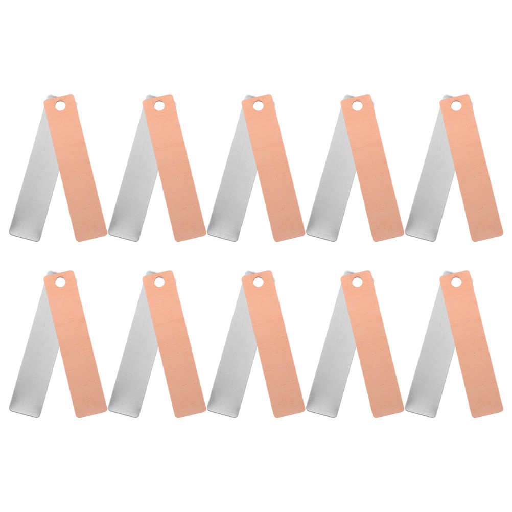 8 Pairs Reusable Copper and Zinc Electroplating Strips for DIY Projects
