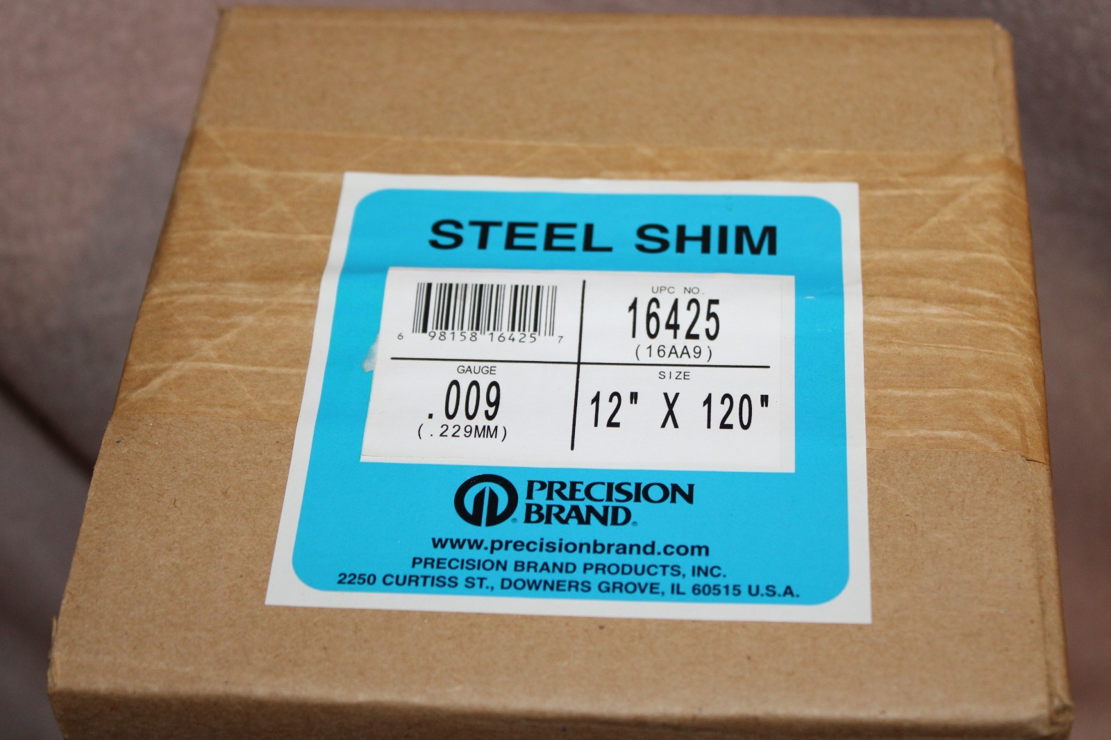 1 NEW! Precision Brand 12″x120″ Steel Shim .009″ Gauge 16425