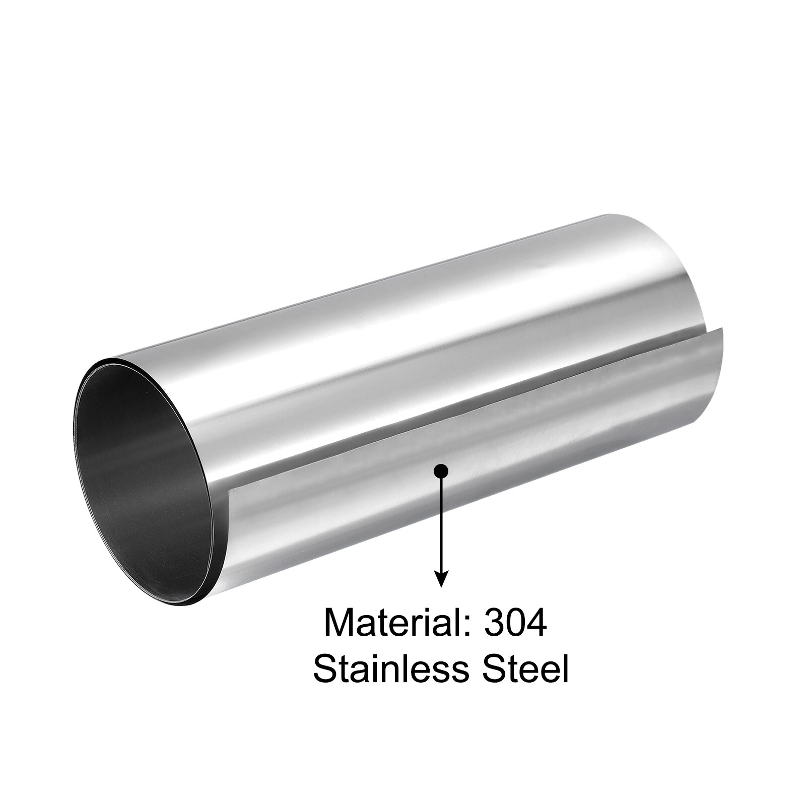 0.1x200x1000mm 304 Stainless Steel Roll Sheet Fine Plate Foil for Crafts