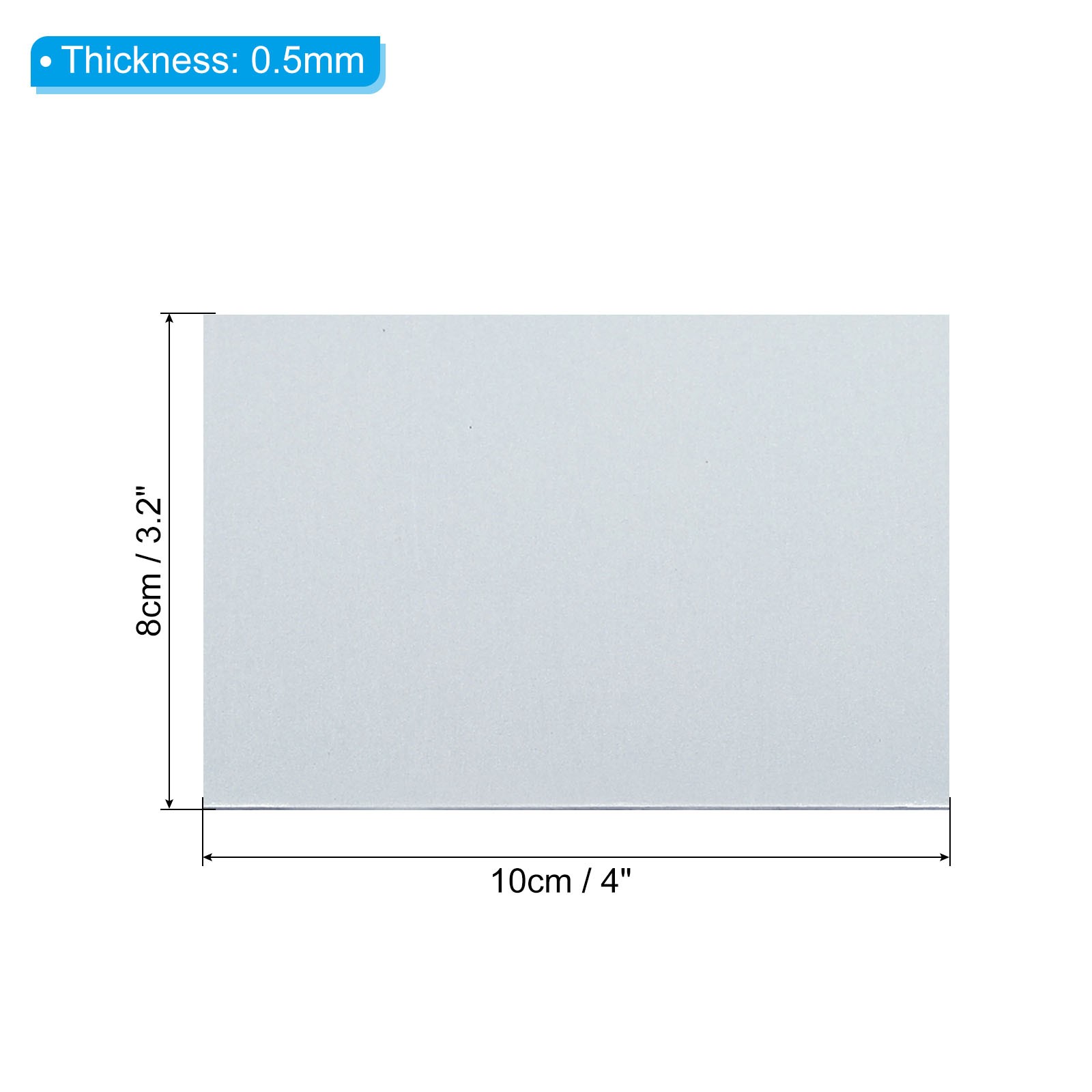 10pcs Galvanized Steel Sheet, 10x8cm Metal Sheet Plate Panels 0.5mm Thick