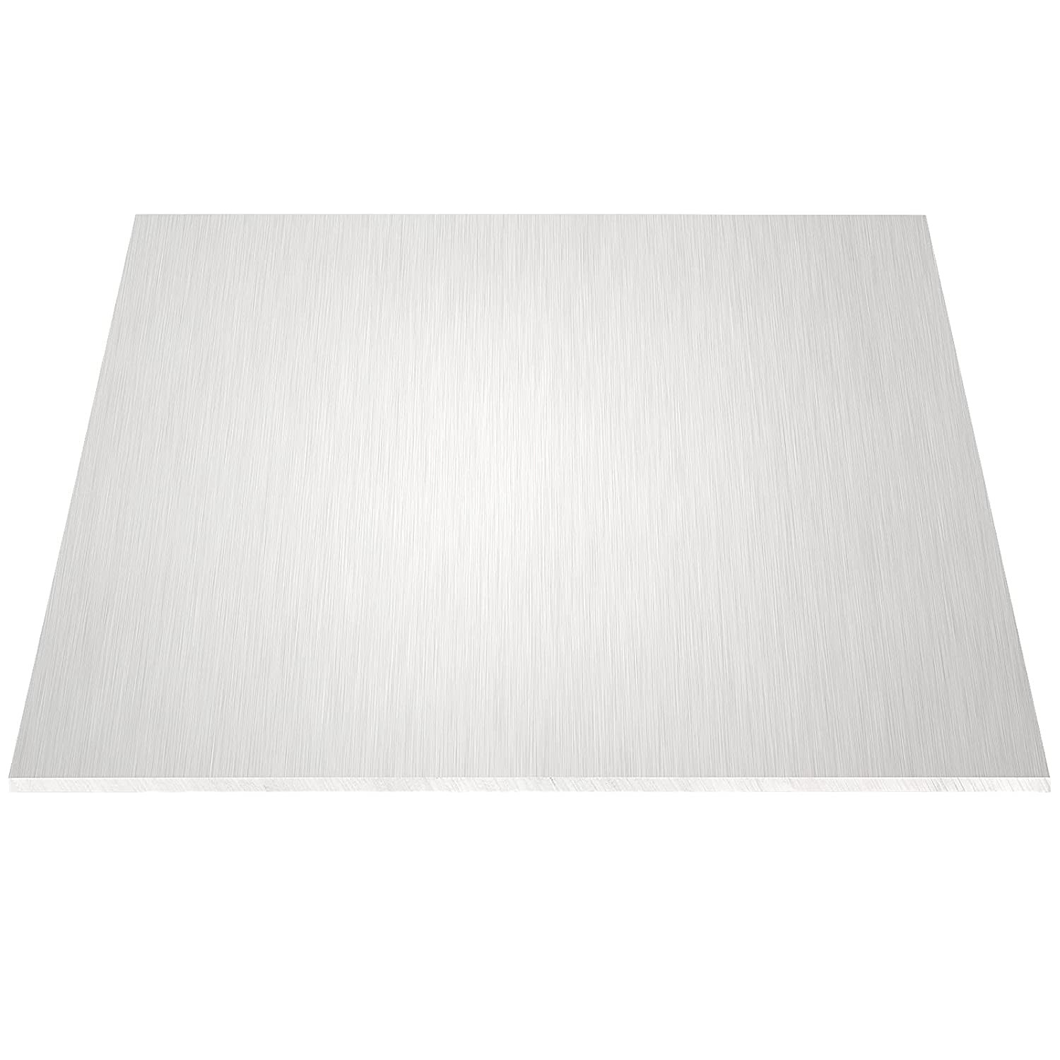 2 Pack 6061 12 x 12 x 1/4 Inch Aluminum Sheet, T6 Heavy Duty Flat Plain Multifun