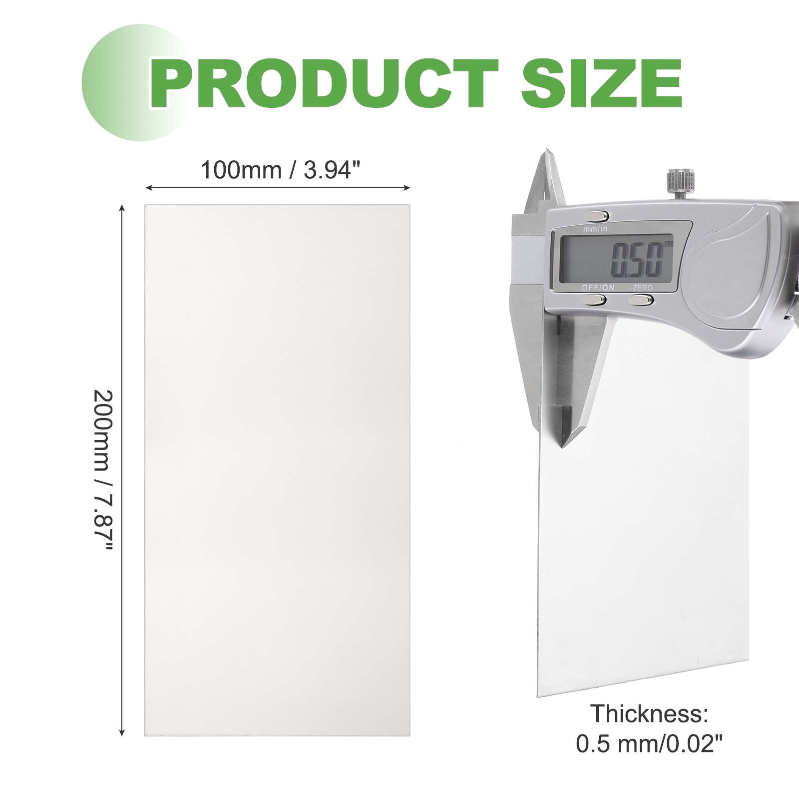 Pure Grade TA1 Titanium Plate Sheet, 200x100x0.5mm Titanium Metal Sheet