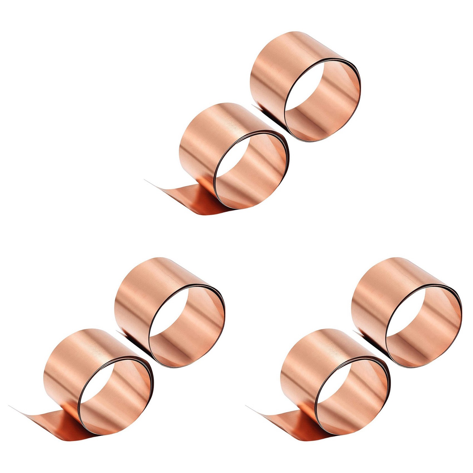Copper Sheet Roll, Metal Foil Plate 1000mm X 50mm X 0.1mm 6pcs I9S8
