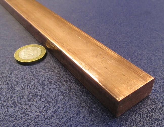 182 Copper Bar 1/2″ Thick x 1.0″ Wide x 6 Foot Length