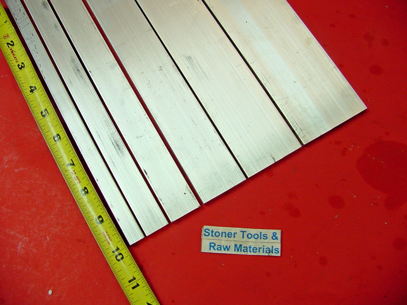 6 Piece 1/4″ Thick 1/2″ to 2-1/2″ x 10″ ALUMINUM FLAT BAR STOCK ASSORTMENT 6061