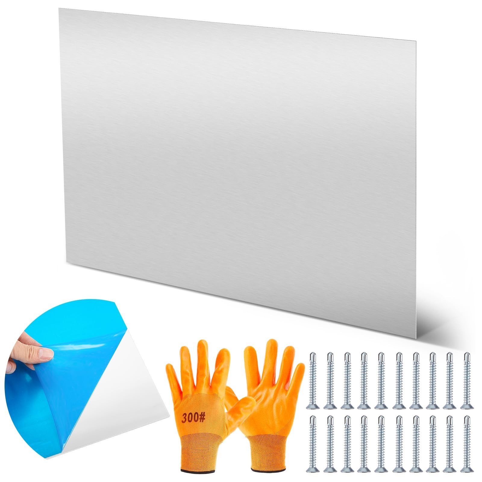 24″x36″ Corrosion-Resistant Aluminum Sheet, Weldable Plate, DIY Craft + 20 Screw