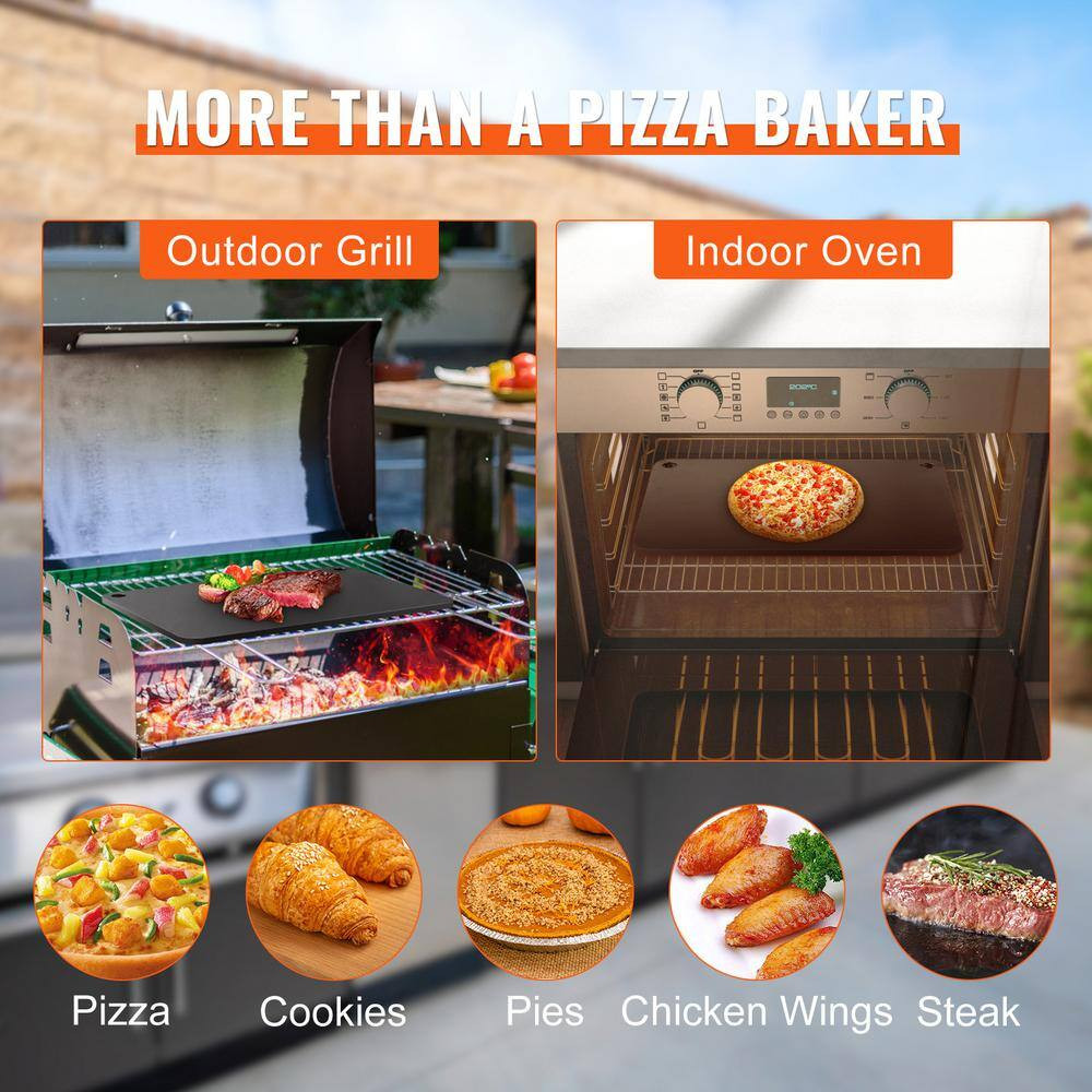 20 X 14 X 3/8 In. Pre-Seasoned Carbon Steel Pizza Steel Plate, High Conductivity