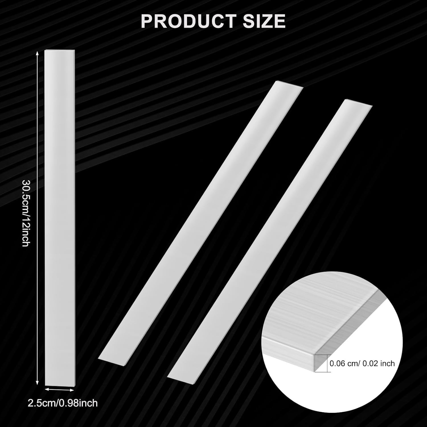 12PACK 304 Stainless Steel Strips, 12″ x 1″ x 0.022″ Inch Stainless Steel She…
