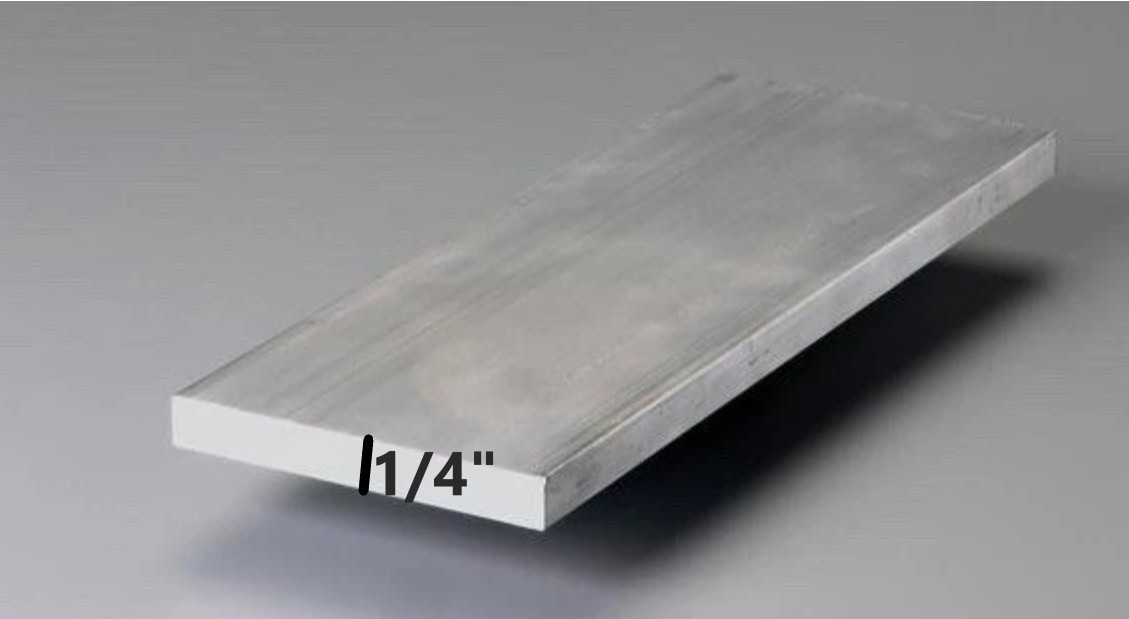 1/4″ x 2″ x 12″-Long 6061 T651 Aluminum Flat Bar–Structural Aluminum.25