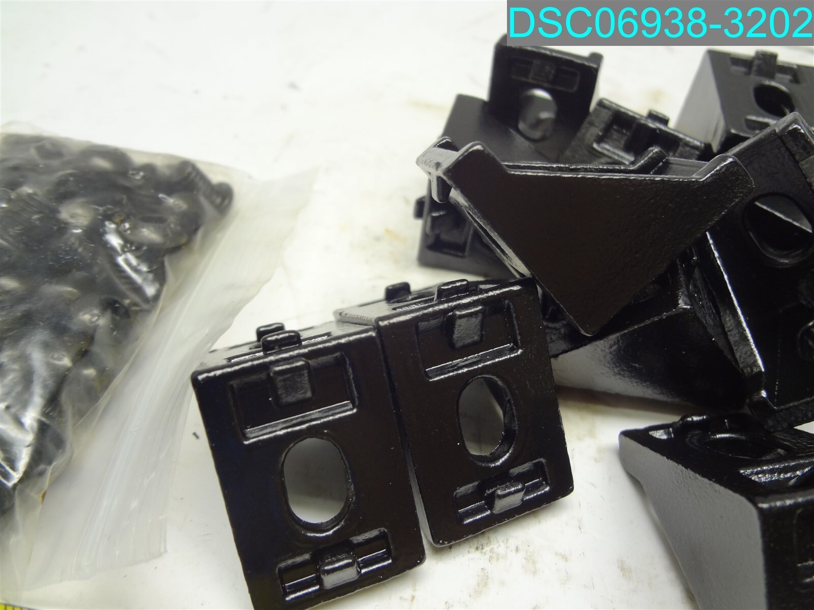 QTY=20 SETS: Black 2020 Series Aluminum Profile Connector Rail Accessories
