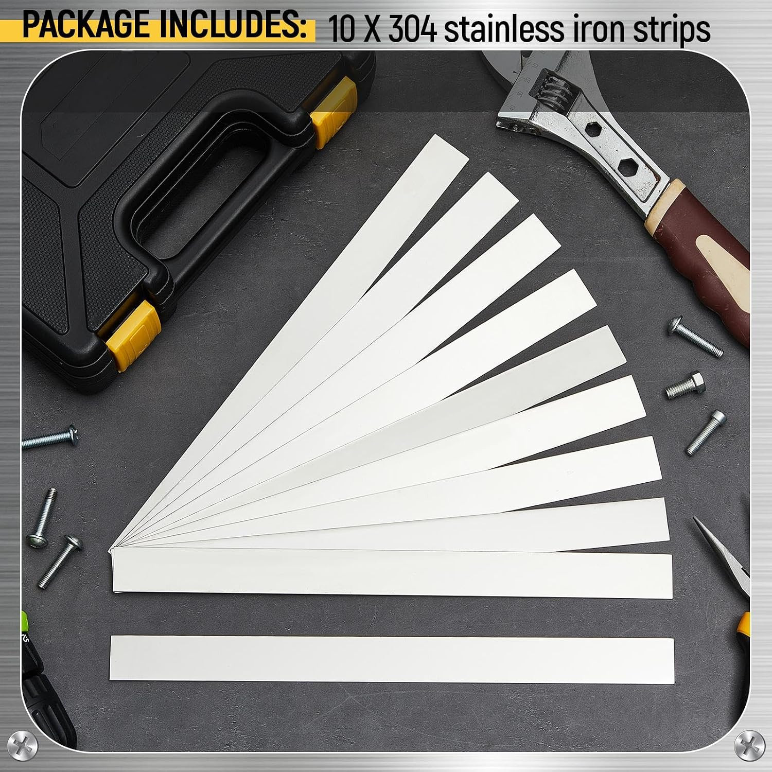 10 Pcs Metal Strips Shim Stock Metal Sheet Shims Gap Filler Trim Strip