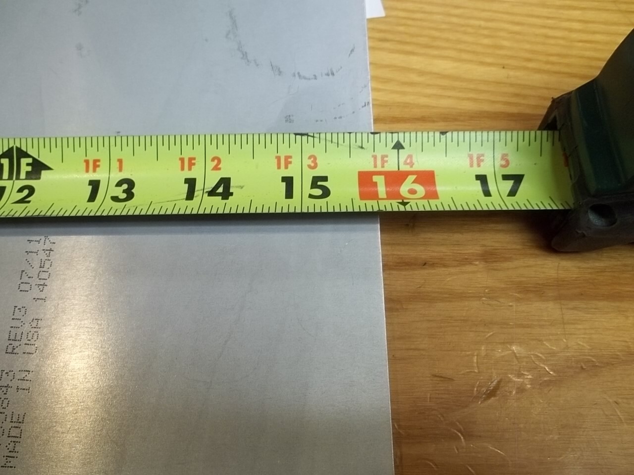 1/4″ Thick x 19.75″ Long x 15.75″ Wide, Aluminum Plate
