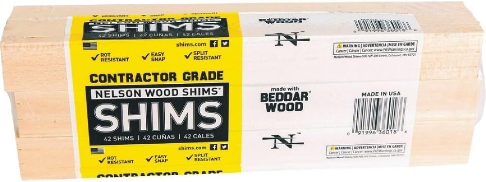 CSH12/42/12/48 B Wood Snapping Shim, 3/8 x 1-3/8 x 12-in, – 1212