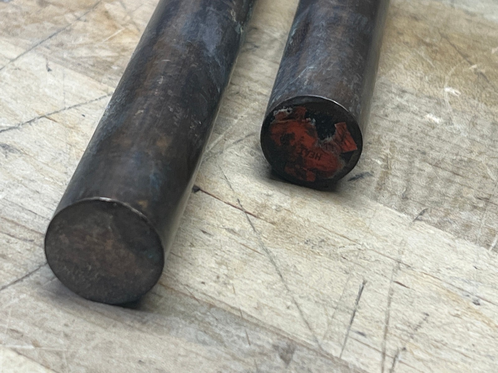 190 Copper round bar lot “protherm” 3/4″ x 36″ total Copper alloy