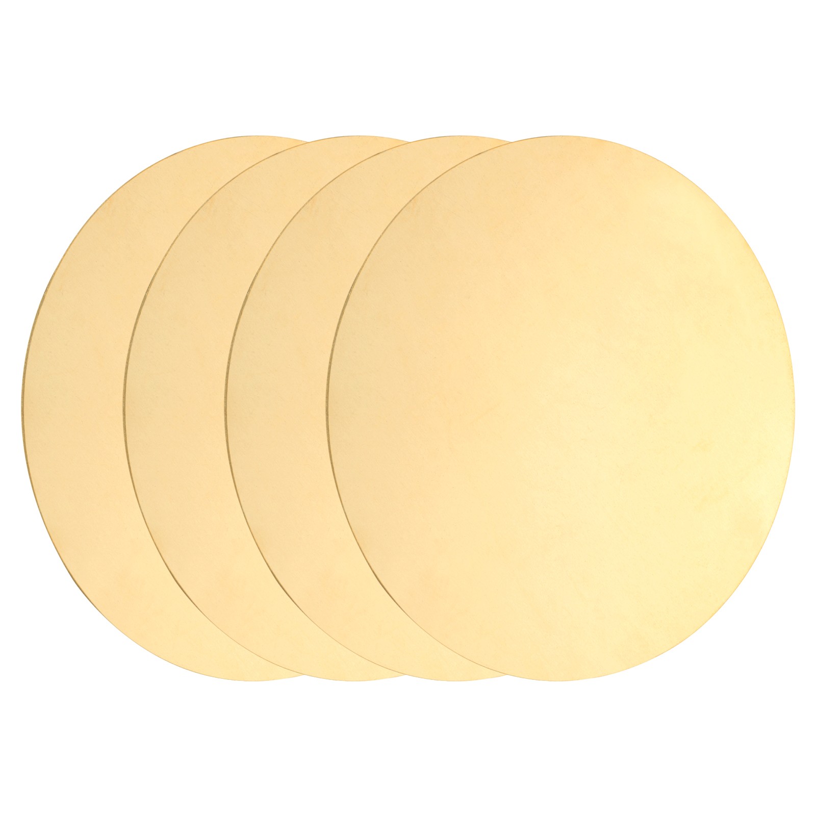 4pcs Brass Sheets, 0.02″ Thickness x 3.15″ Diameter Brass Round Plate, Yellow