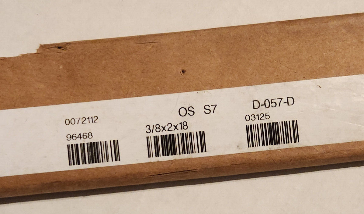 Precision Marshall – E-057-D – S-7 – Precision Ground Flat Stock – 3/8″ x2″ x18
