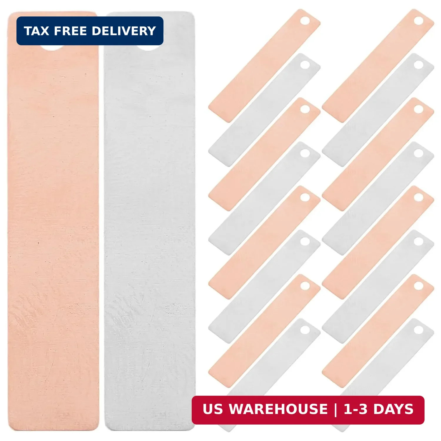 20pcs Copper Zinc Anode Set Pure Copper Strips Zinc Sheets for Scienc
