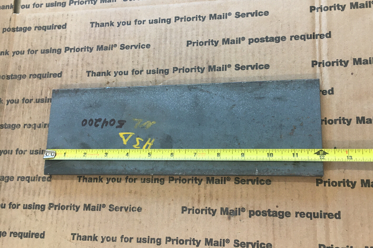 3/8 X 4 Flat Steel Bar 12” Length A-36